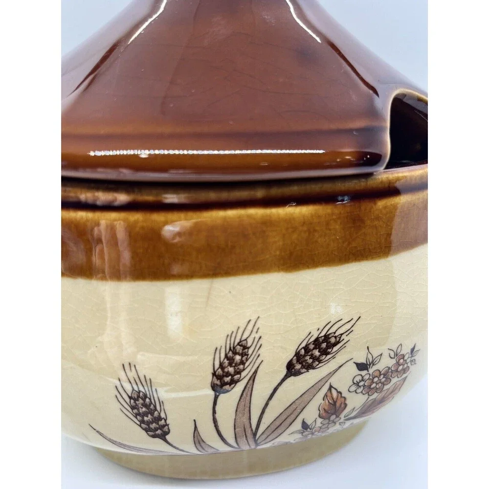 Vintage Oven Proof Country Wheat Gravy Tureen with Lid (No Ladel)
